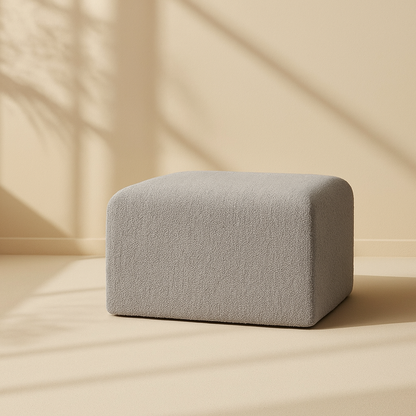 Arc Boucle Fabric Ottoman