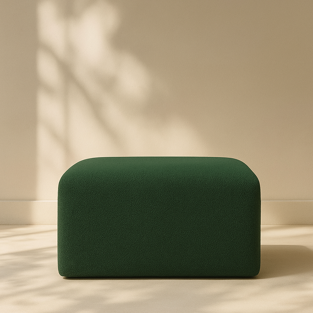 Arc Boucle Fabric Ottoman