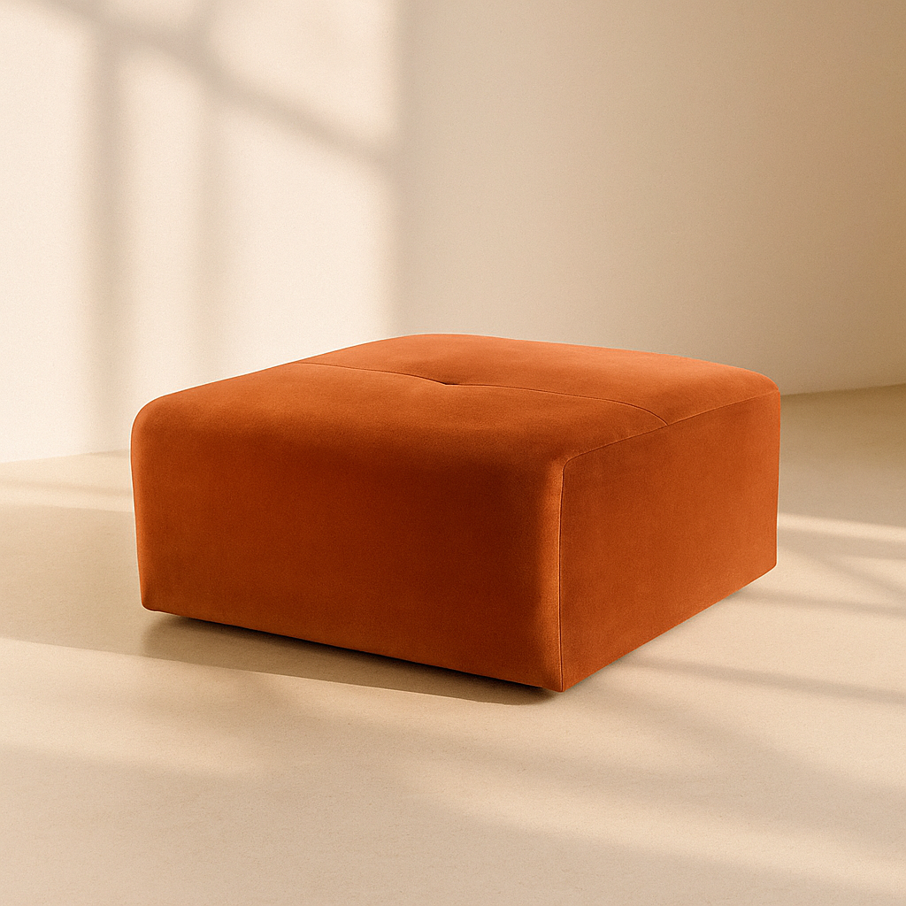 Arc Velvet Ottoman