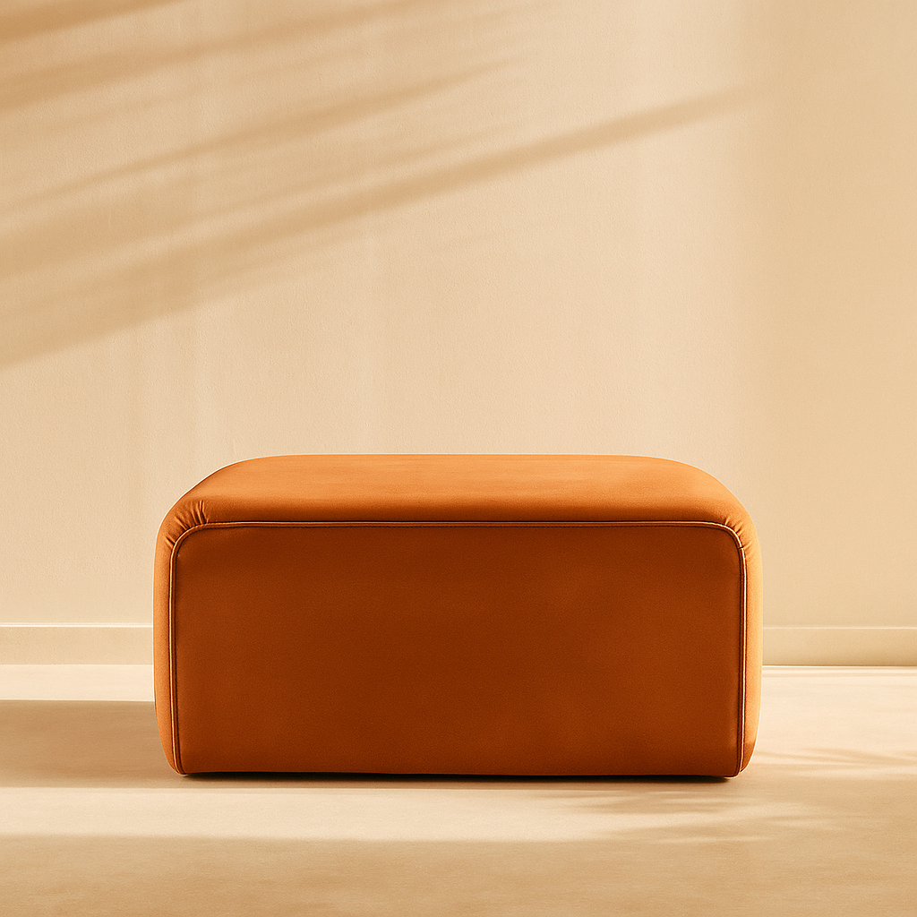 Arc Velvet Ottoman