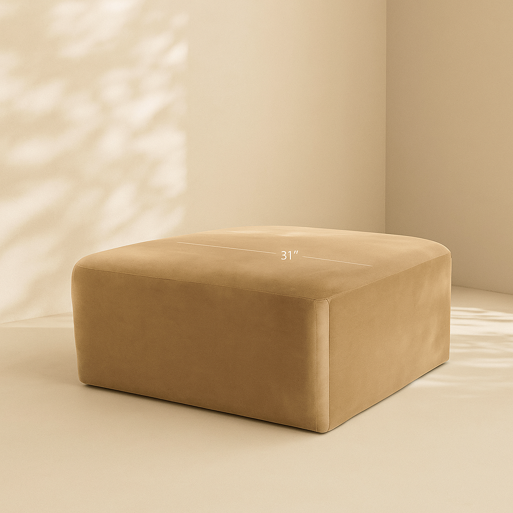 Arc Velvet Ottoman