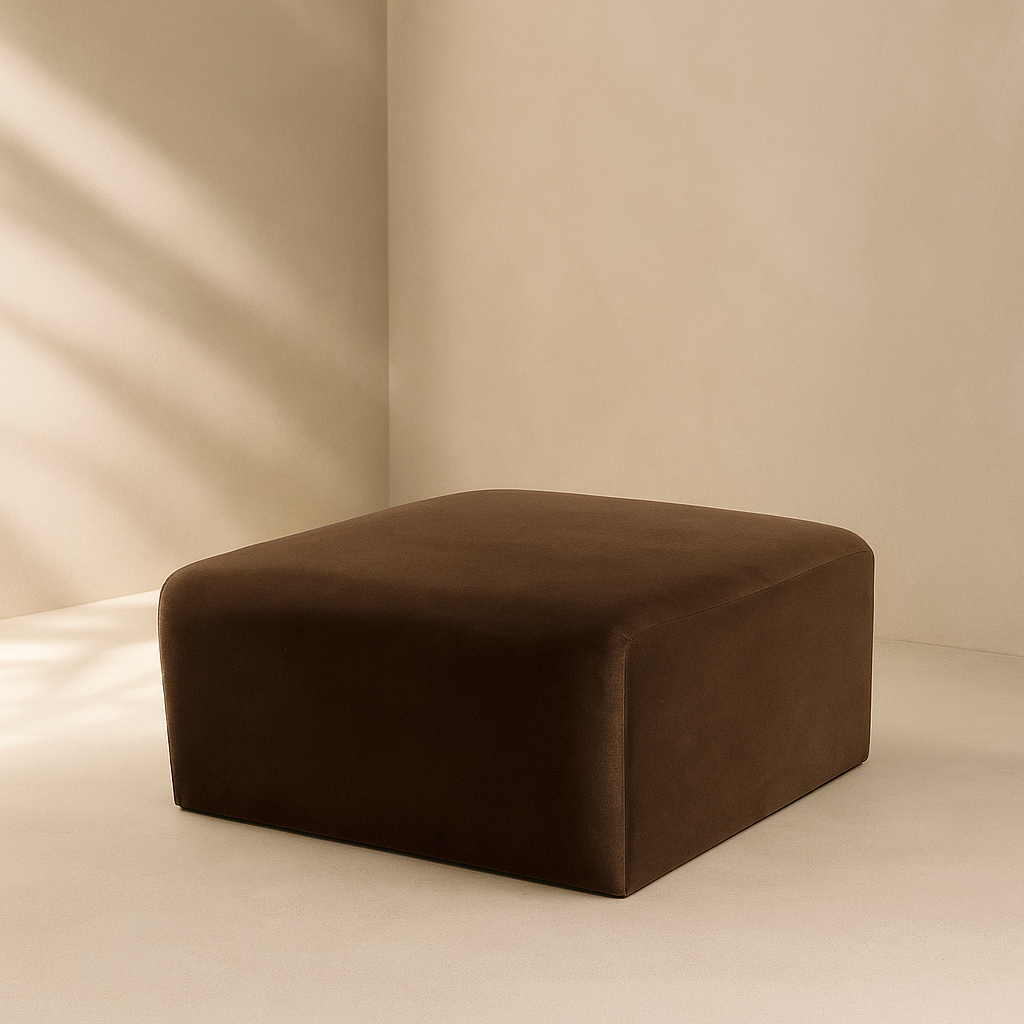 Arc Velvet Ottoman
