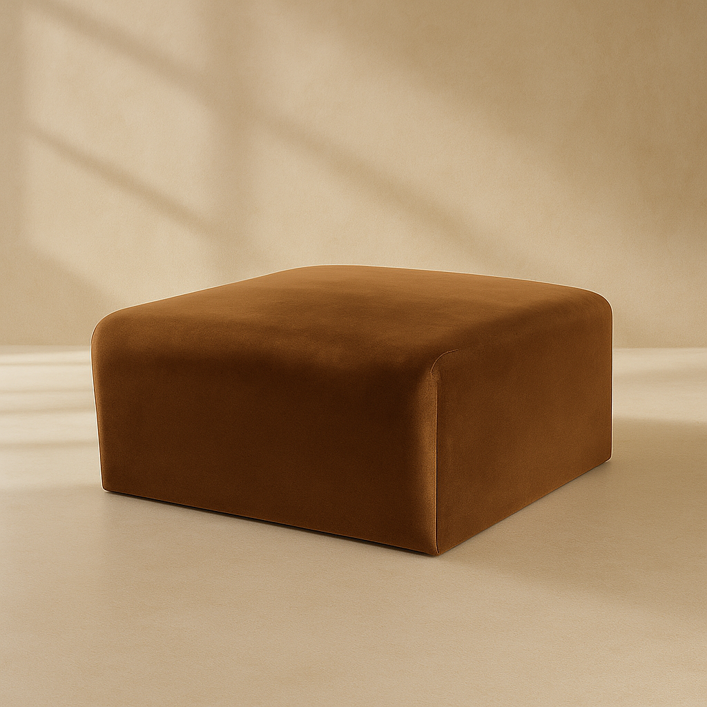 Arc Velvet Ottoman