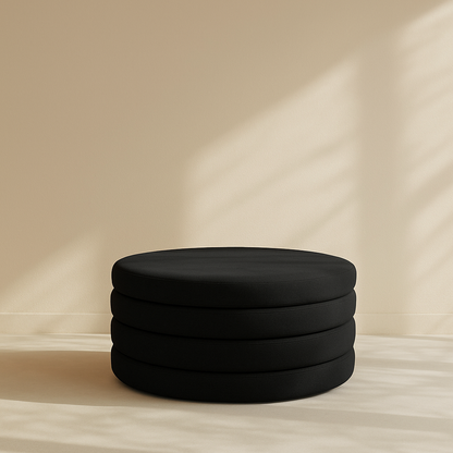 Aphia Boucle Fabric Ottoman | Coffee table
