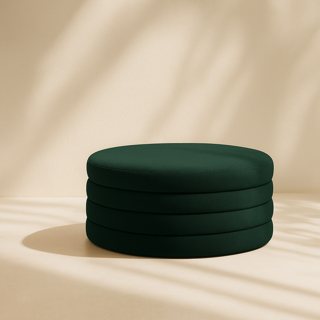 Aphia Boucle Fabric Ottoman | Coffee table