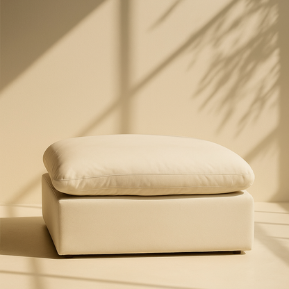 Comfy Vegan Leather Ottoman