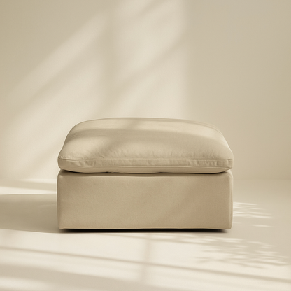Comfy Vegan Leather Ottoman