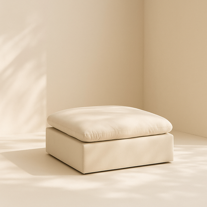 Comfy Vegan Leather Ottoman