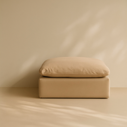 Comfy Vegan Leather Ottoman
