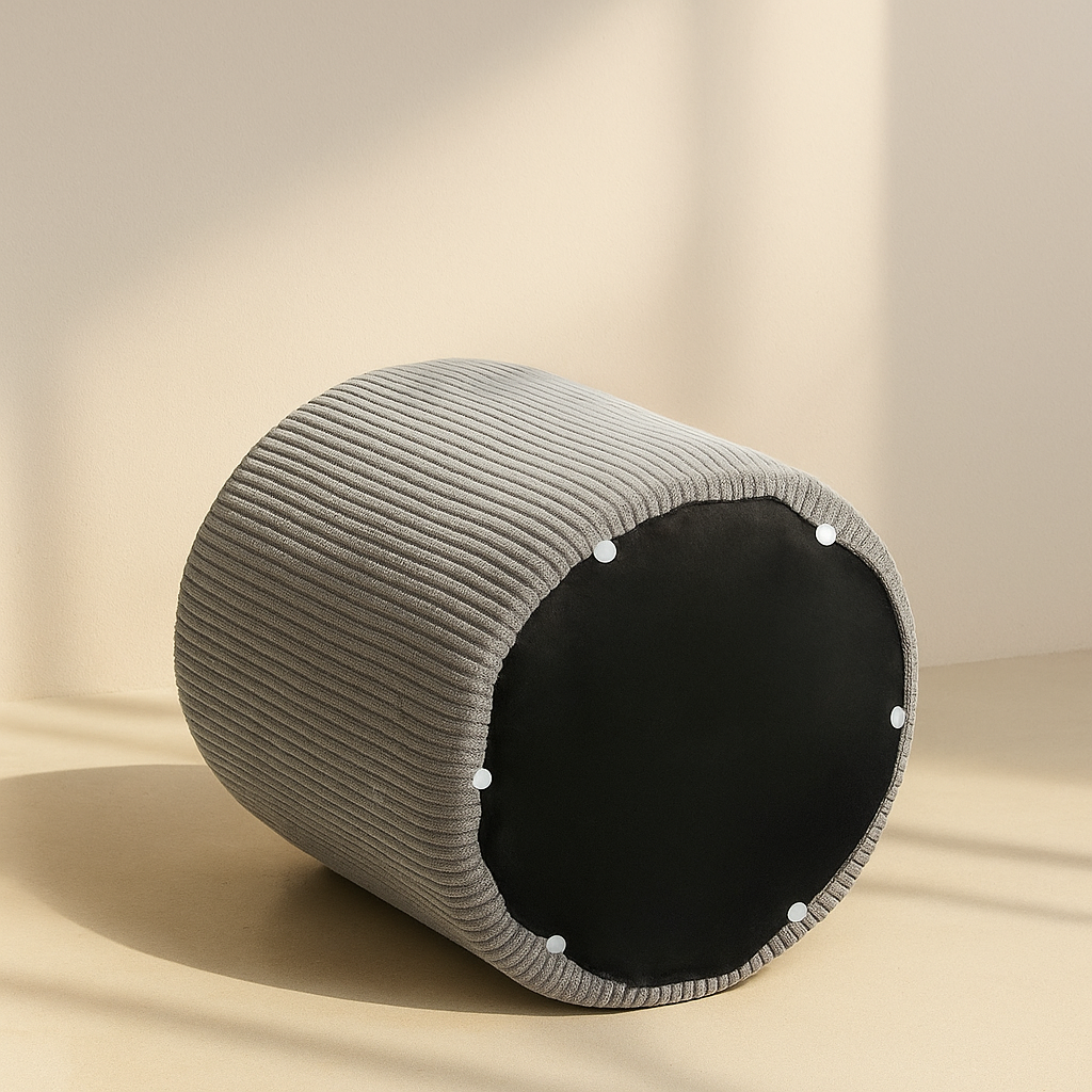 Roy Microsuede Stool | Ottoman