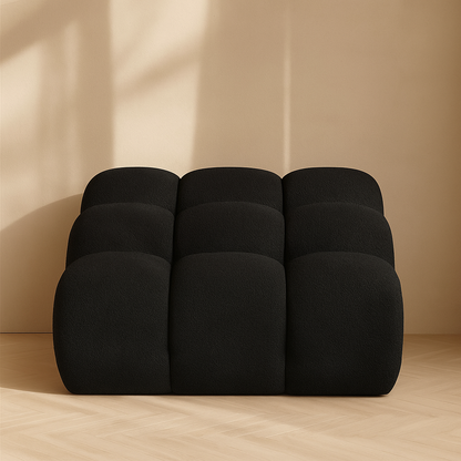 Ames Boucle Fabric Ottoman