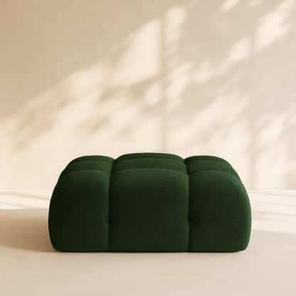 Ames Boucle Fabric Ottoman