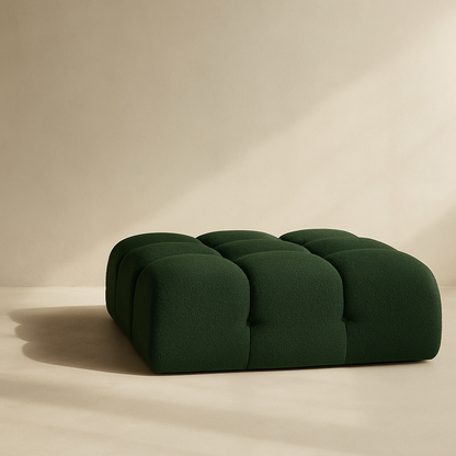 Ames Boucle Fabric Ottoman