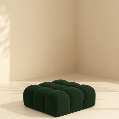 Ames Boucle Fabric Ottoman