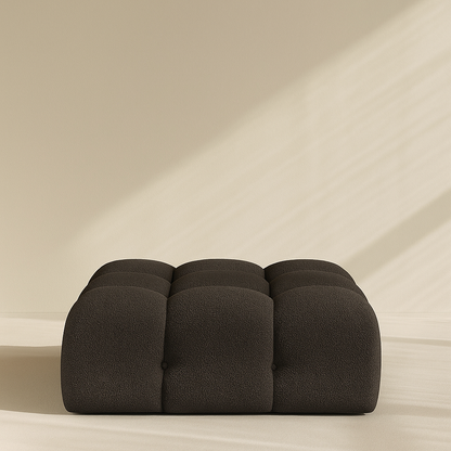 Ames Boucle Fabric Ottoman
