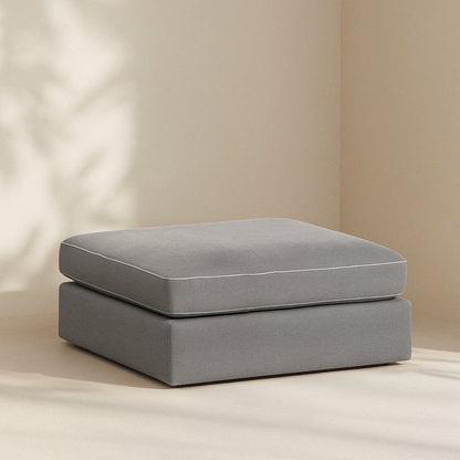 Beckham Linen Fabric Ottoman