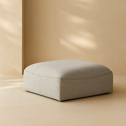 Miramar Linen Fabric Ottoman