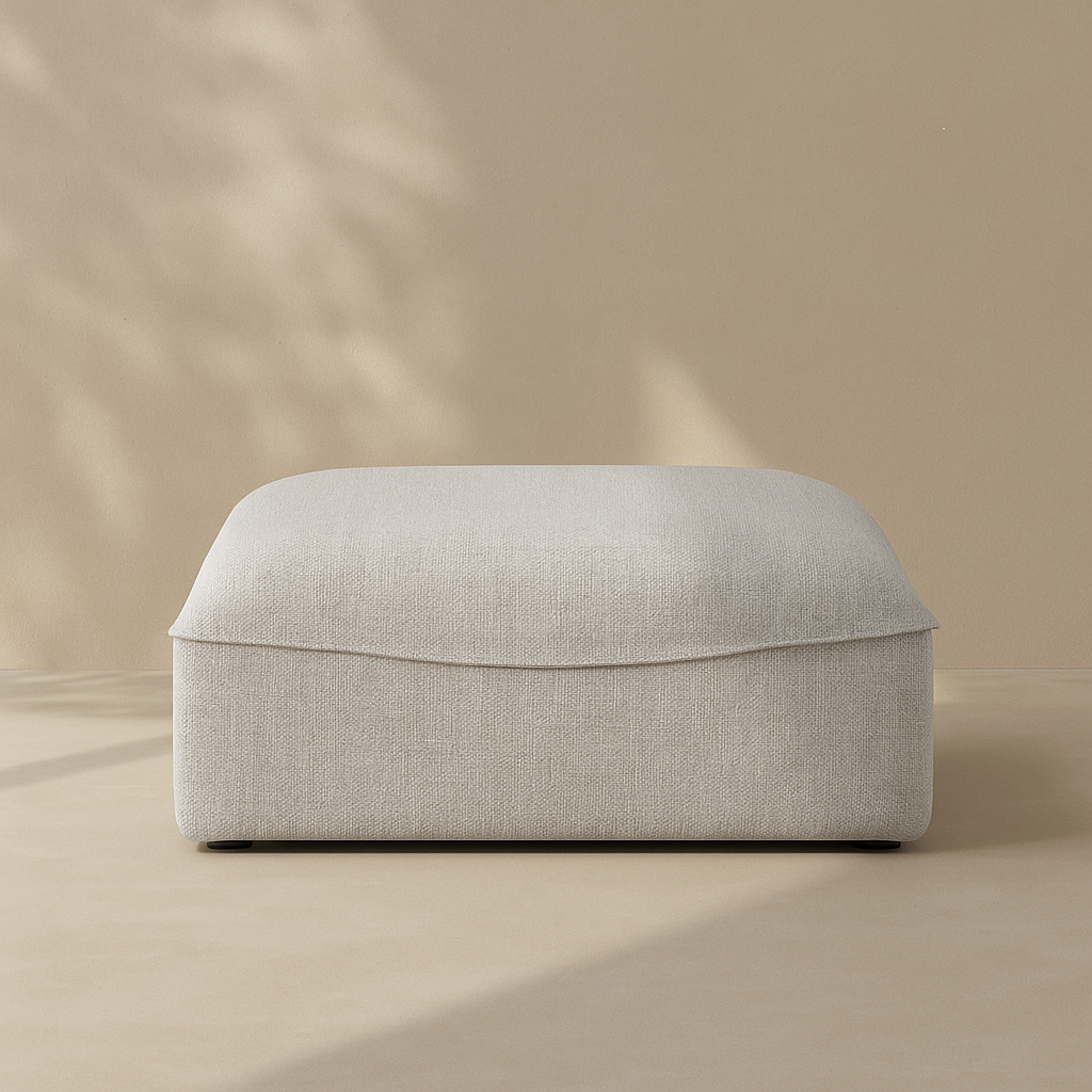 Miramar Linen Fabric Ottoman