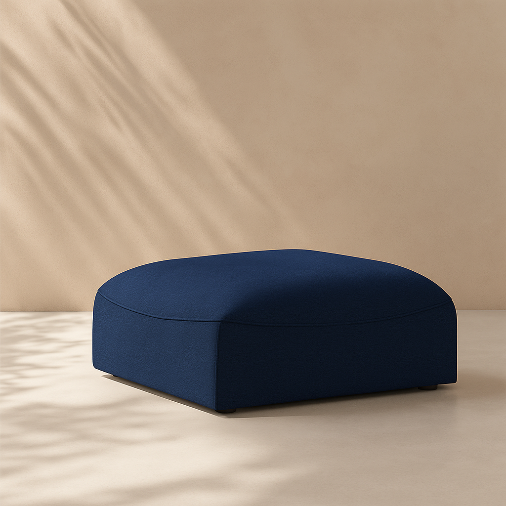 Miramar Linen Fabric Ottoman