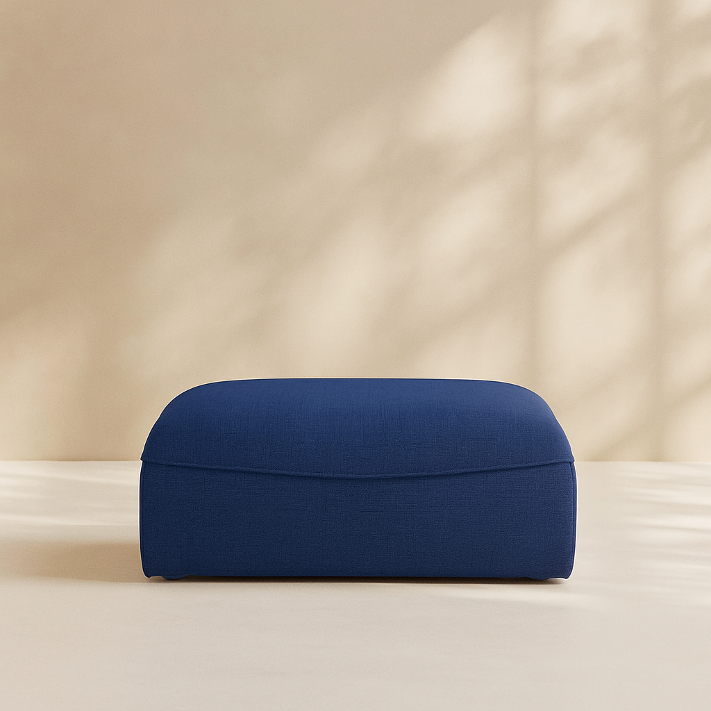Miramar Linen Fabric Ottoman