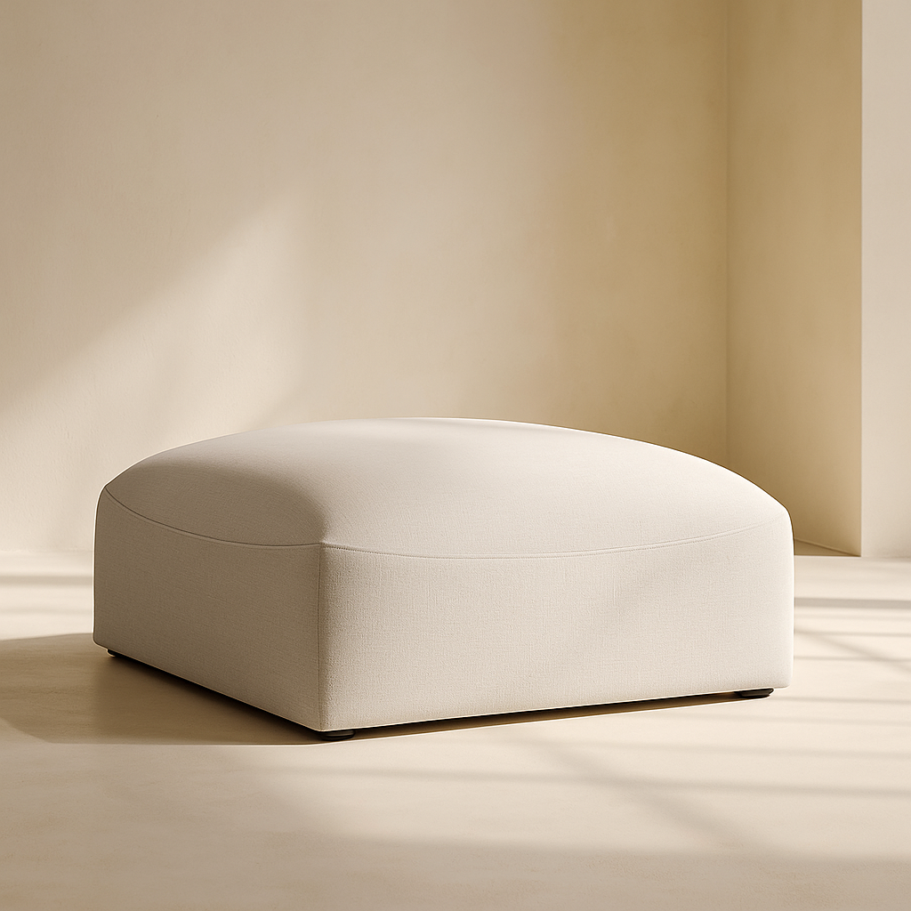 Miramar Linen Fabric Ottoman