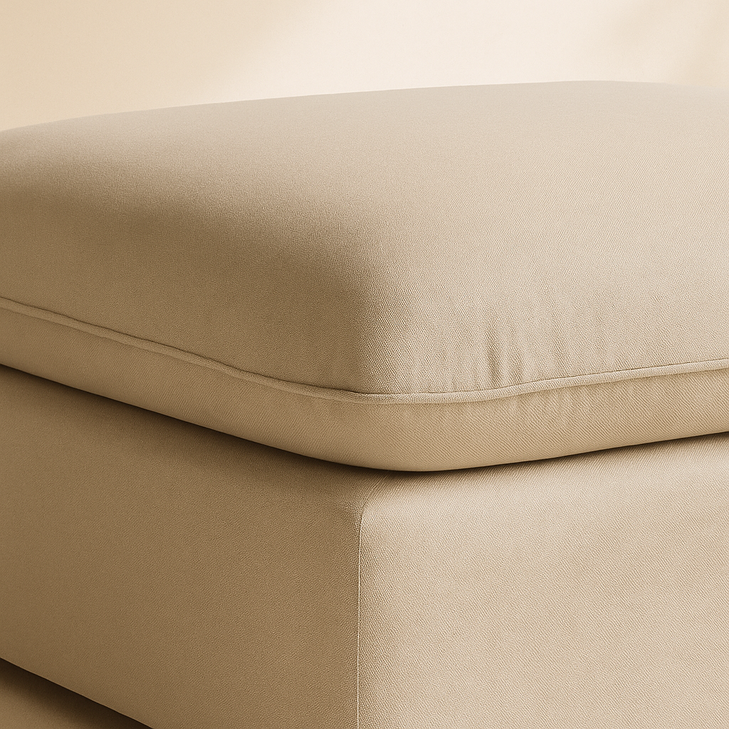 Mackenzie Linen Fabric Ottoman