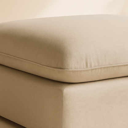 Mackenzie Linen Fabric Ottoman