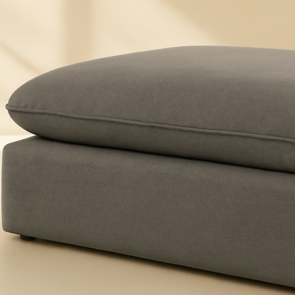 Mackenzie Linen Fabric Ottoman