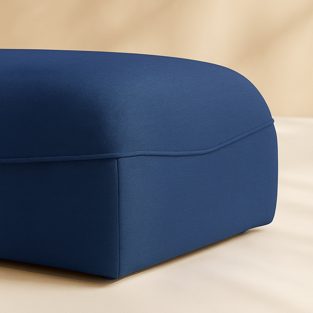 Miramar Linen Fabric Ottoman