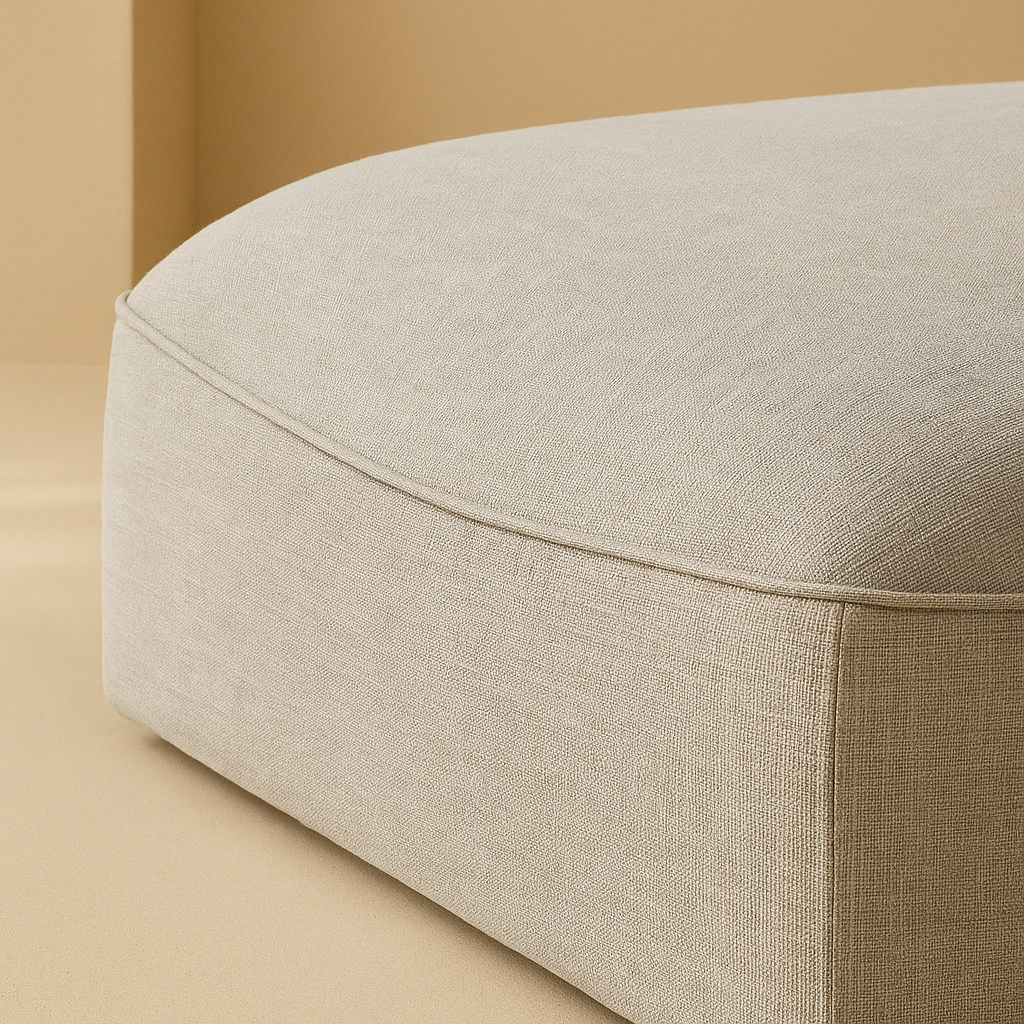 Miramar Linen Fabric Ottoman