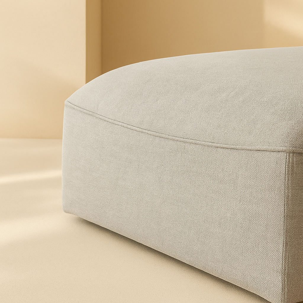 Miramar Linen Fabric Ottoman