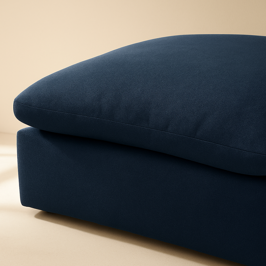 Serene Linen Fabric Ottoman