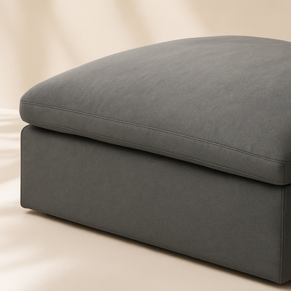 Serene Linen Fabric Ottoman