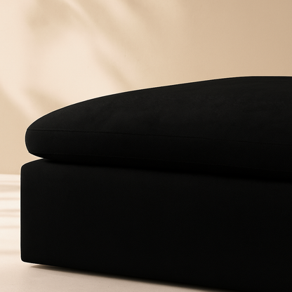 Serene Linen Fabric Ottoman