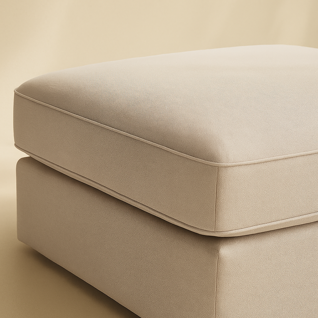 Beckham Linen Fabric Ottoman