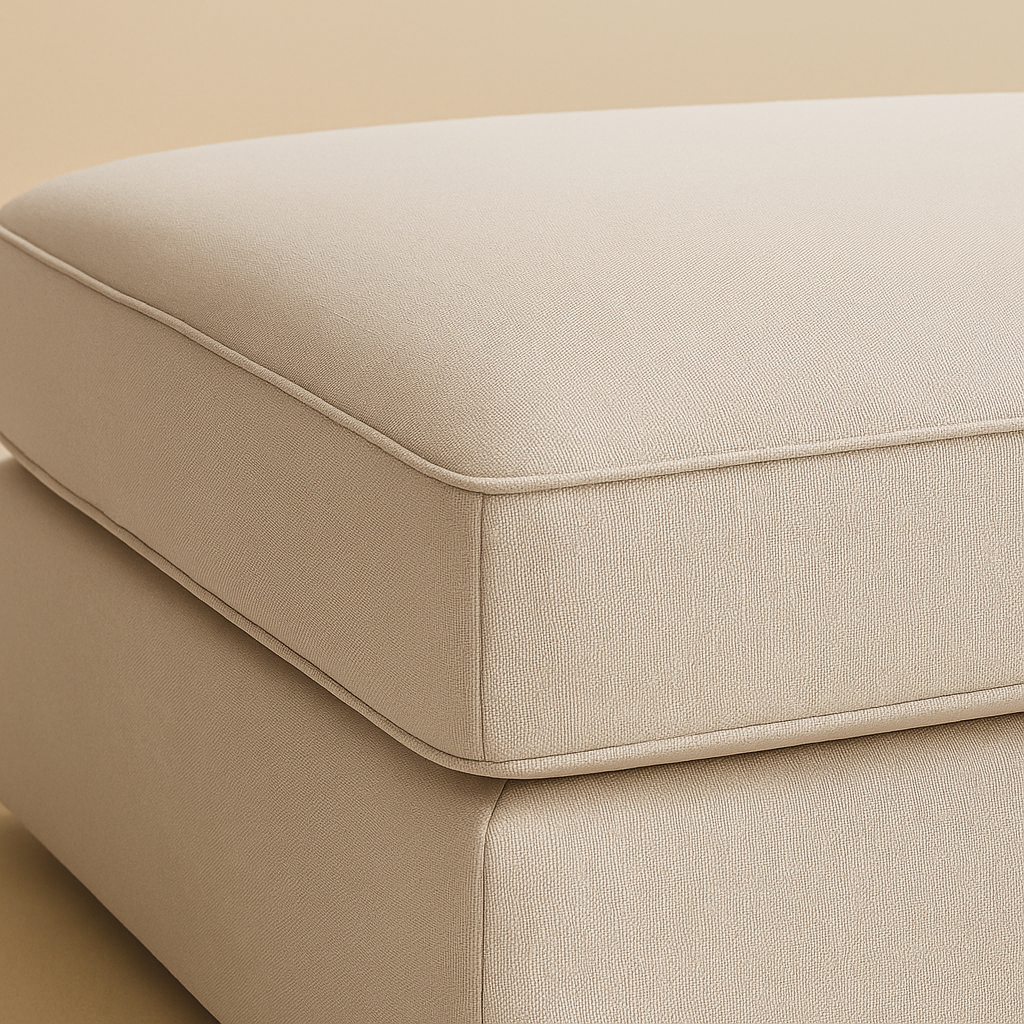 Beckham Linen Fabric Ottoman