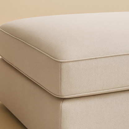 Beckham Linen Fabric Ottoman