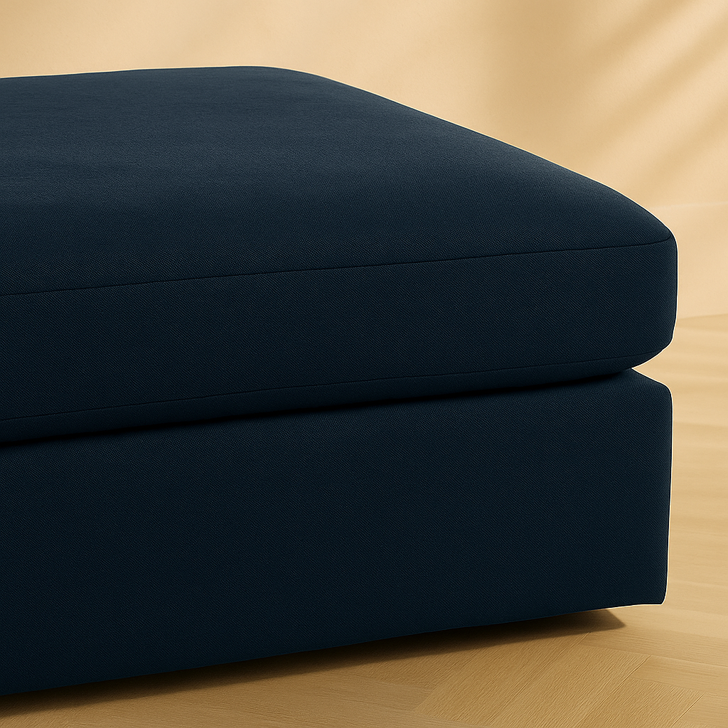 Beckham Linen Fabric Ottoman