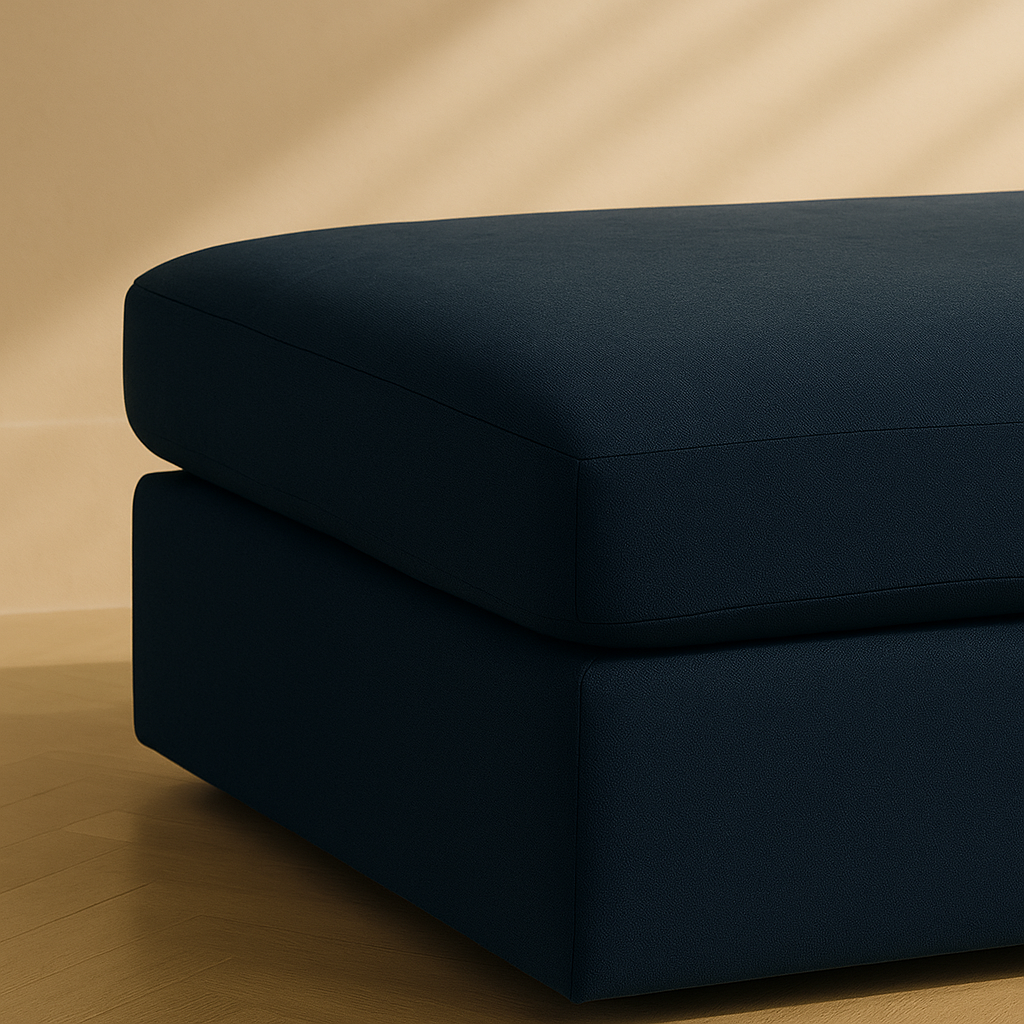 Beckham Linen Fabric Ottoman