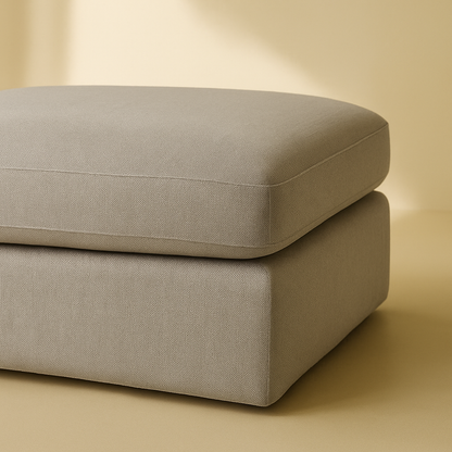 Beckham Linen Fabric Ottoman