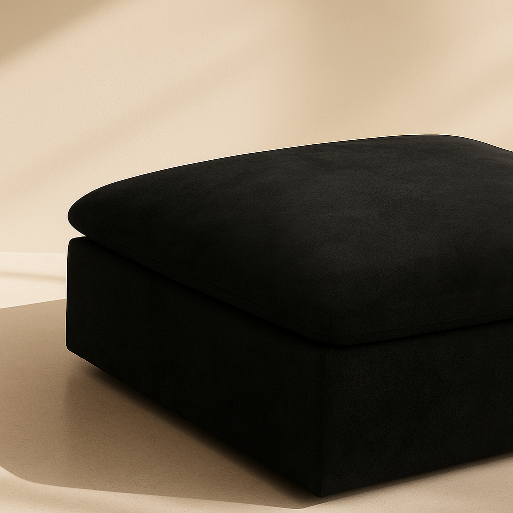 Cozy Velvet Ottoman