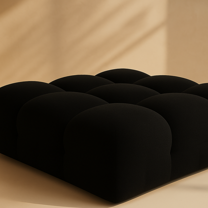 Ames Boucle Fabric Ottoman