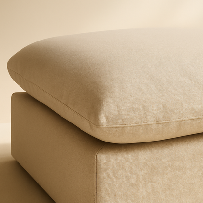 Comfy Linen Fabric Ottoman