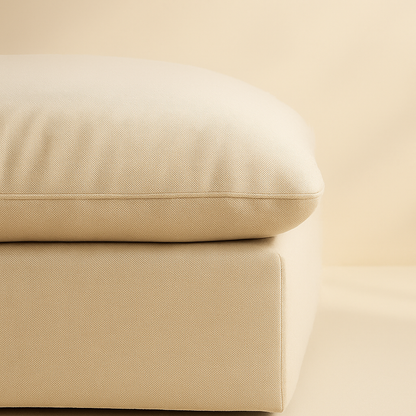 Comfy Linen Fabric Ottoman