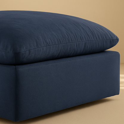 Comfy Linen Fabric Ottoman