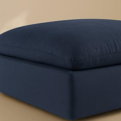 Comfy Linen Fabric Ottoman