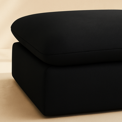 Comfy Linen Fabric Ottoman