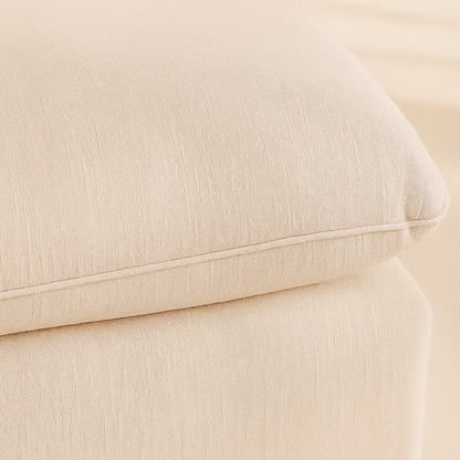 Mackenzie Linen Fabric Ottoman