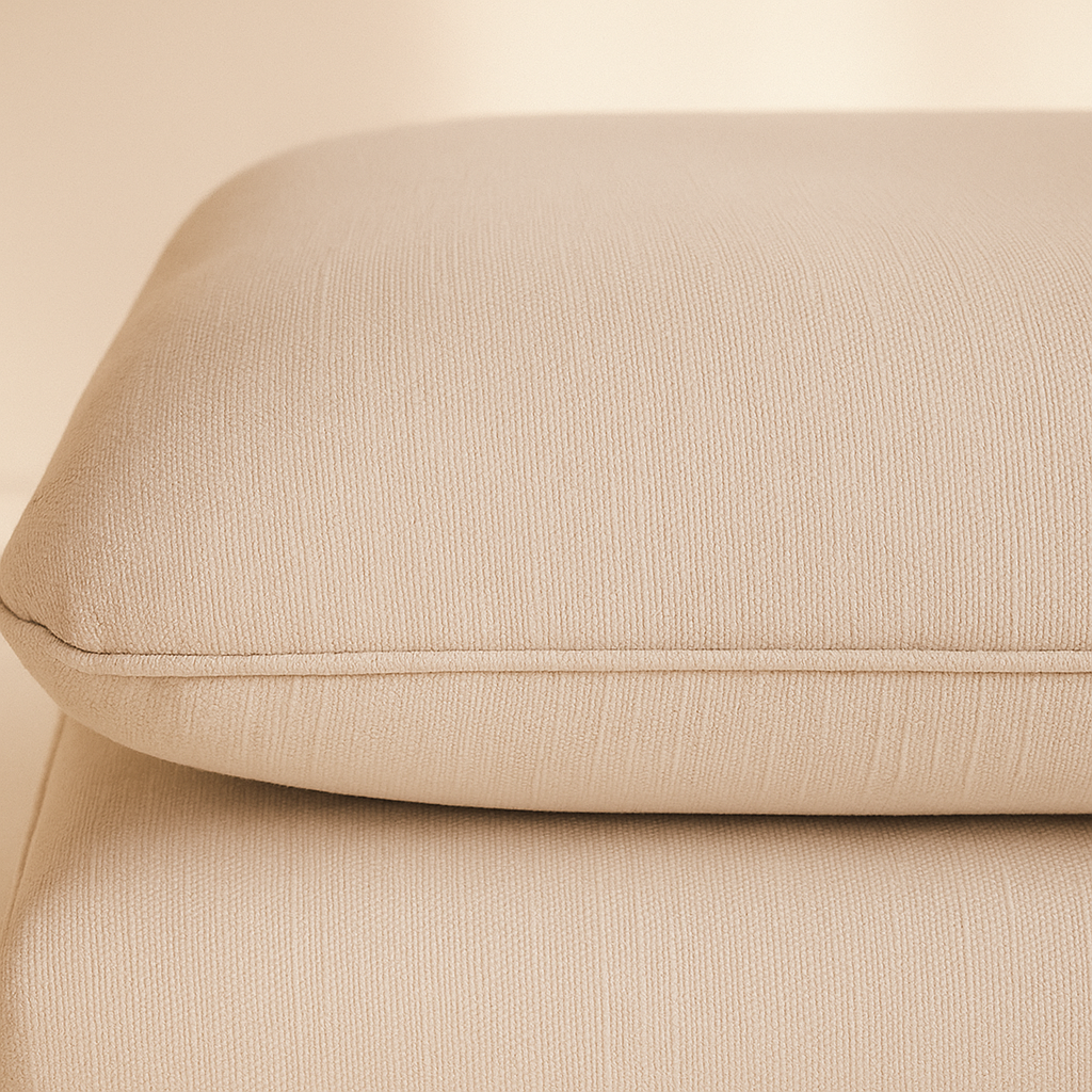 Mackenzie Linen Fabric Ottoman