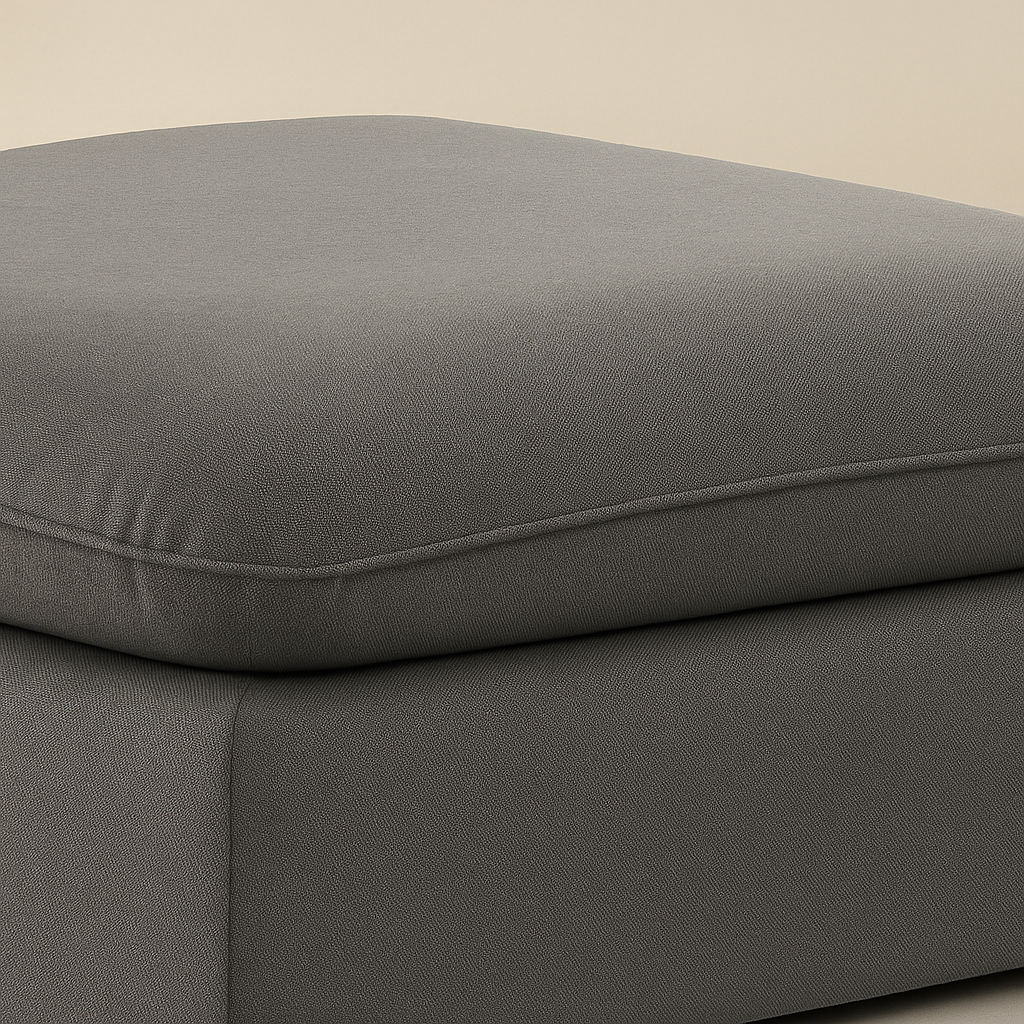 Mackenzie Linen Fabric Ottoman